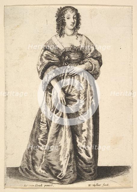 Figure of a Lady Standing, 1625-77. Creator: Wenceslaus Hollar.