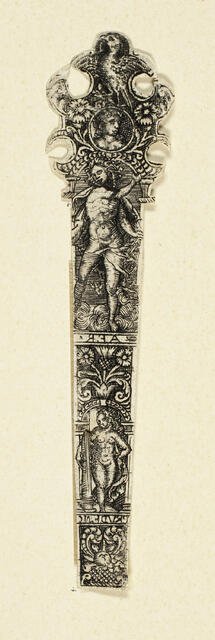 Ornamental Design for Knife Handle with Air, from The Four Elements, c. 1590. Creator: Unknown.