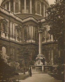 'Memorial in St. Paul's Churchyard of the Cross Destroyed By The Roundheads', c1935. Creator: Donald McLeish.