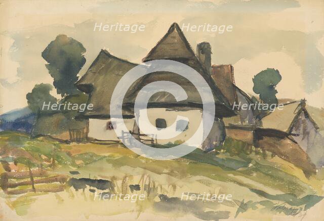 Village motif, 1930. Creator: Zolo Palugyay.