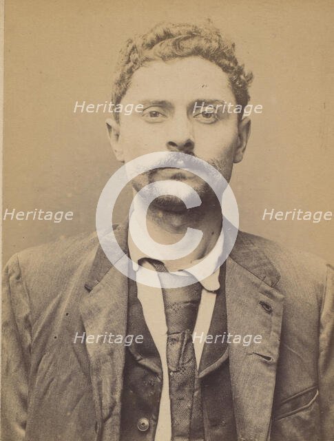 Ponchia. Charles, Albino. 32 ans, né le 1/3/62 à Montanaro (Italie). Menuisier. Anarchiste..., 1894. Creator: Alphonse Bertillon.