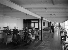 Promenade deck on 'SS Insulinde', 1914. Creator: Kirk & Sons of Cowes.
