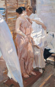 The Pink Robe. After the Bath. Artist: Sorolla y Bastida, Joaquín (1863-1923)