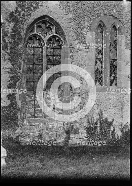 Detail of windows at a church probably in Worcestershire, c1938. Creator: Marjory L Wight.