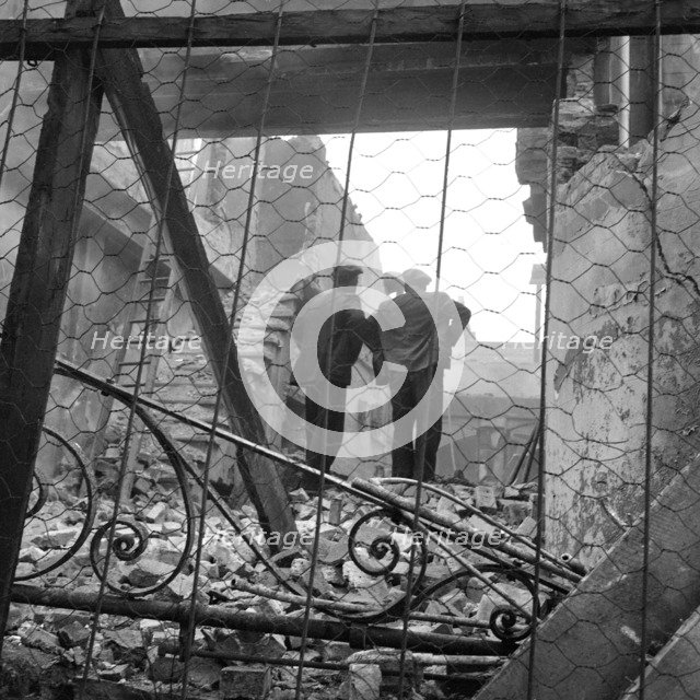 Demolition site, London, 1960-1965. Artist: John Gay