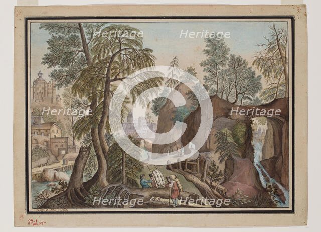 Fantastic Landscape with Peddlars, 1793. Creator: Felix Cavalli.