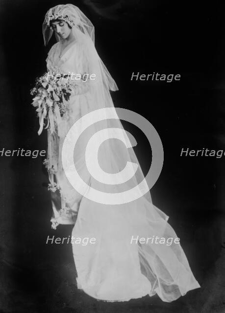 Eleanor Wilson -- (Mrs. W.G. McAdoo) [in wedding dress], 1914. Creator: Bain News Service.