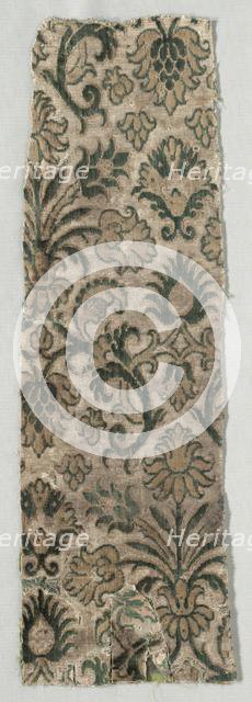 Velvet Fragment, c. 1600. Creator: Unknown.