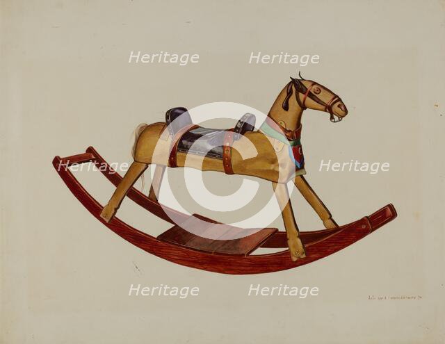 Child's Rocking Horse, c. 1939. Creator: Ernest A Towers Jr.