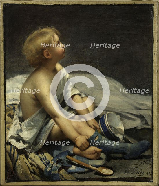 Un enfant dans la mansarde, 1881. Creator: Fernand Pelez.