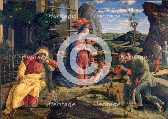 'The Adoration of the Shepherds', c1450. Artist: Andrea Mantegna