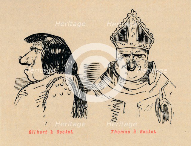 'Gilbert a Becket, Thomas a Becket', c1860, (c1860). Artist: John Leech.