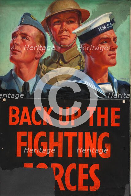 'Back Up The Fighting Forces', World War II poster, c1939-c1945. Creator: Mackinlay.