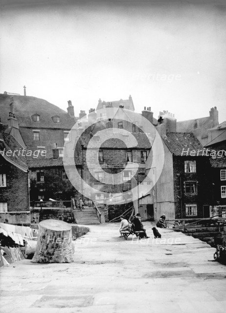 Tate Hill Pier, Whitby, North Yorkshire, c1925-c1935. Creator: Marjory L Wight.