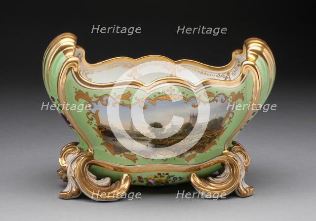 Flower Vase with view of Worcester, Worcester, c. 1820. Creator: Royal Worcester.