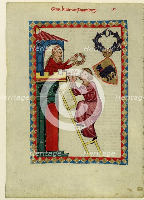 Count Kraft III of Toggenburg (From the Codex Manesse), Between 1305 and 1340. Artist: Anonymous  