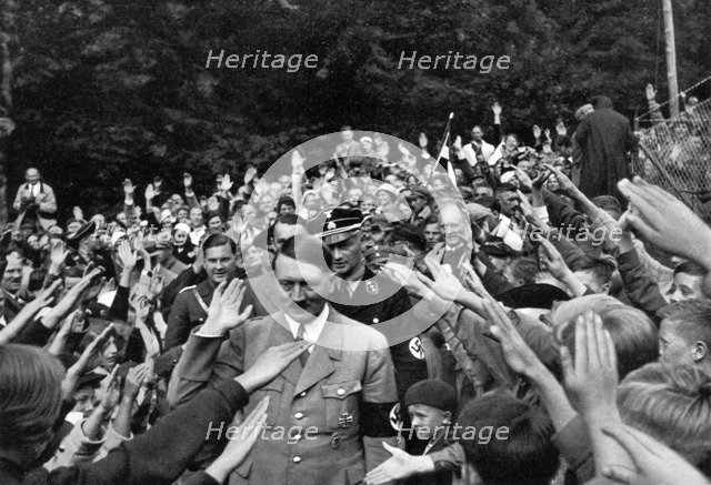 A crowd outside the Führer's residence at Obersalzberg, Bavaria, Germany, 1936. Artist: Unknown