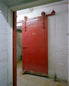 Firedoor at Baker Perkins Engineering Works, Peterborough, Cambridgeshire, 2001. Artist: P Payne