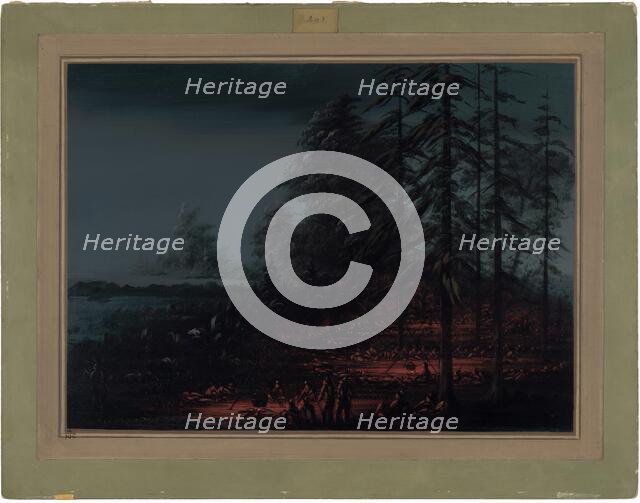 Bivouac of a Sioux War Party, 1861/1869. Creator: George Catlin.