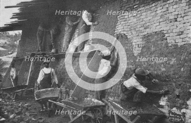 At work in the school's brick-yard, 1904. Creator: Frances Benjamin Johnston.