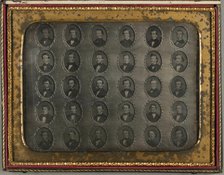 Untitled [30 individual portraits of men], c. 1852. Creator: Unknown.