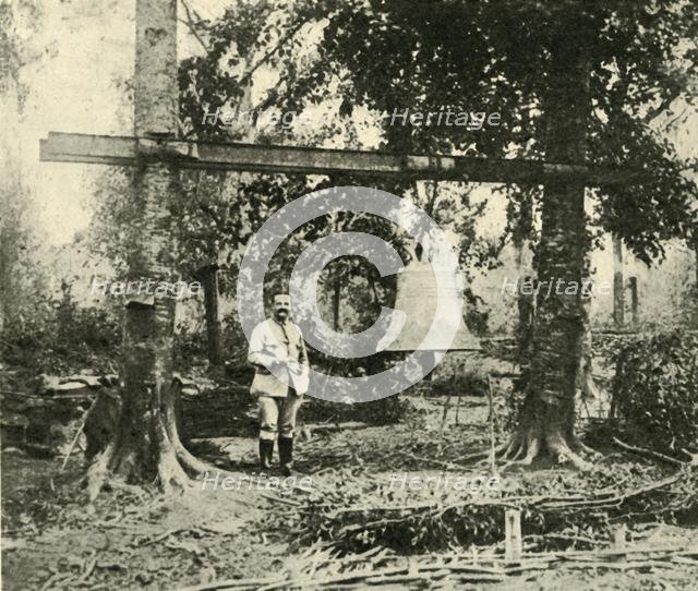 Bell to warn of gas attack, Western Front, First World War, c1916, (c1920).  Creator: Unknown.