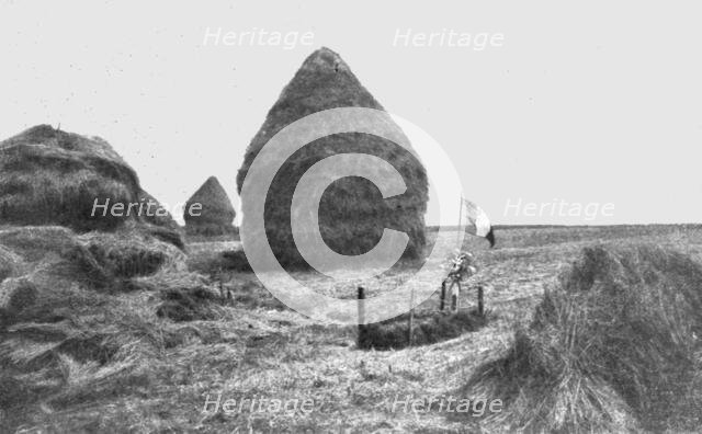 'Le 2e anniversaire de la Marne; Une tombe dans les champs moissonnes pres de Neufmontiers', 1916. Creator: Unknown.