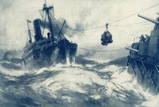 'Coaling the Fleet During a Gale', 1917. Creator: Unknown.