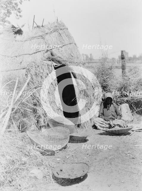 Paviotso house at Walker Lake, c1924. Creator: Edward Sheriff Curtis.