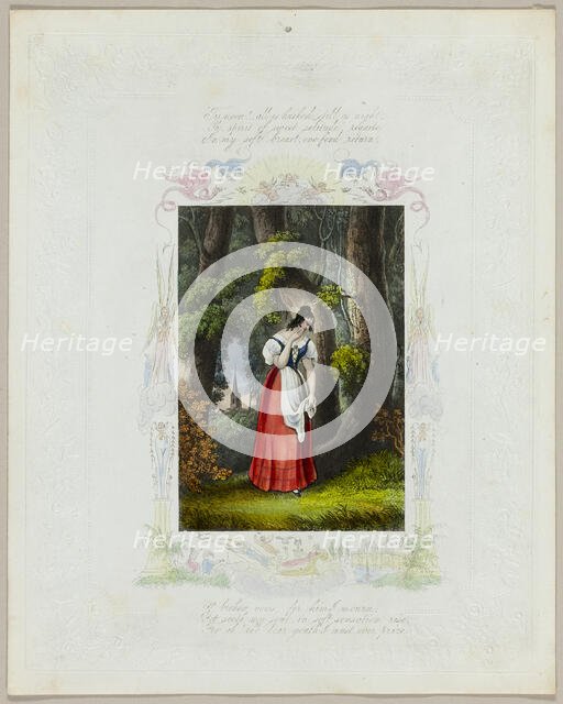 'Tis Noon (valentine), c. 1840. Creator: Unknown.
