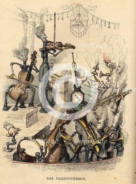 Steam Concert, 1844. Artist: Grandville, Jean-Jacques (1803-1847)