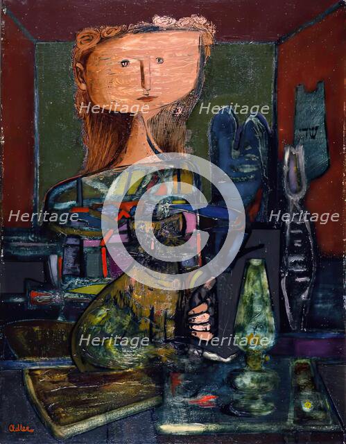 Woman with Cat, 1944. Creator: Jankel Adler.