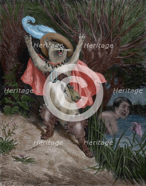 Puss in Boots, 1862.  Creator: Gustave Doré.