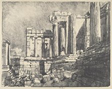 The Propylaea, Athens, 1913. Creator: Joseph Pennell.