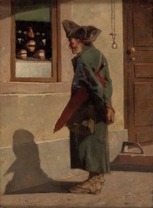 Soldier At The Denture Shop. Artist: Schalck, Adam Ernst (1827-1865)