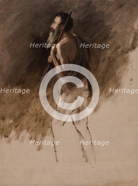 Study for Standing Shepherd, 1831 or 1832. Creator: Thomas Cole.