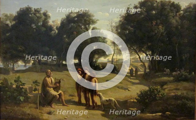 Homer and the Shepherds. Artist: Corot, Jean-Baptiste Camille (1796-1875)