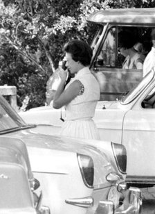Princess Margaret taking photos in Rome, 1965. Artist: Unknown