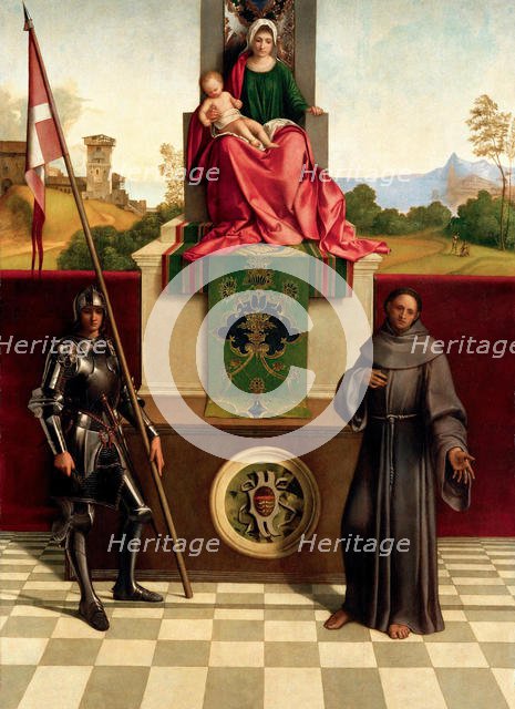 Madonna and Child Between Saints Francis and Nicasius (Castelfranco Madonna), ca 1503-1504. Creator: Giorgione (1476-1510).