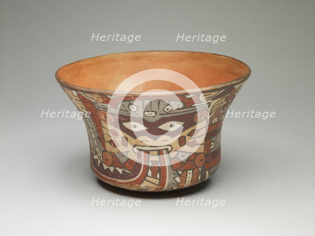 Small Bowl Depicting Costumed Ritual Performer, 180 B.C./A.D. 500. Creator: Unknown.