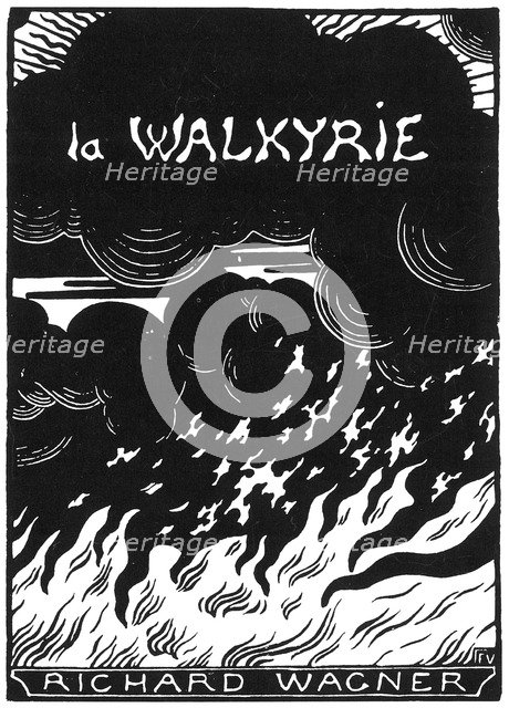Cover of the vocal score of opera Die Walküre by Richard Wagner, 1894.