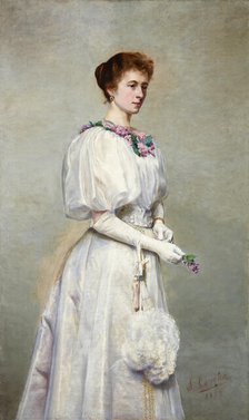 Portrait of Helena Cerchowa, 1898. Creators: Stanislaw Cercha, Helena Cerchowa.