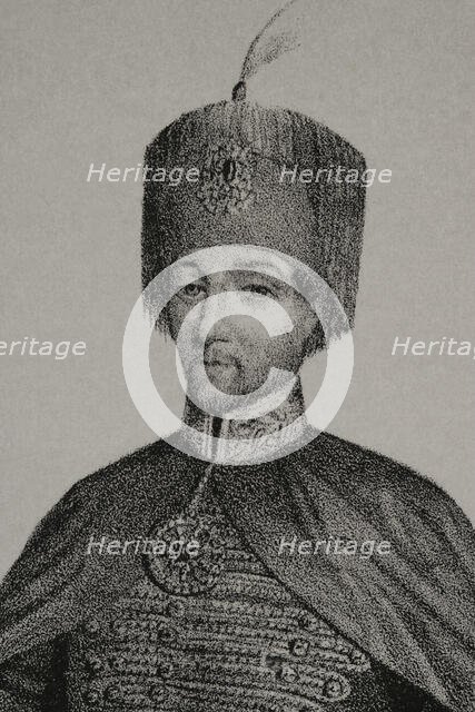 Abdulmejid I, (1823-1861), Sultan of the Ottoman Empire (1839-1861), 1852. Detail. From "Detail.  Creator: Martínez.