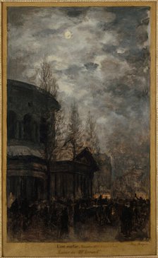 Leaving Paris in 1870 (Rotonde de la Villette), c12–1870. Creator: Leon-Pierre Herpin.
