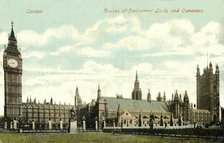 'Houses of Parliament Lords and Commons', late 19th-early 20th century.  Creator: Unknown.