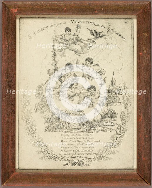 The Comet Change to a Valentine for the 14th of February (valentine), c. 1830. Creator: Unknown.