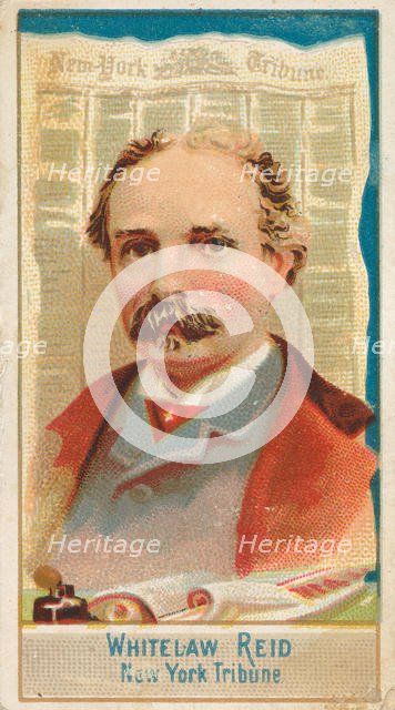 Whitelaw Reid, New York Tribune, from the American Editors series (N1) for Allen & Ginter ..., 1887. Creator: Allen & Ginter.