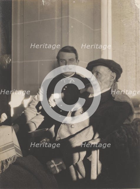Pierre-Auguste and Jean Renoir, c. 1916. Creator: Bonnard, Pierre (1867-1947).