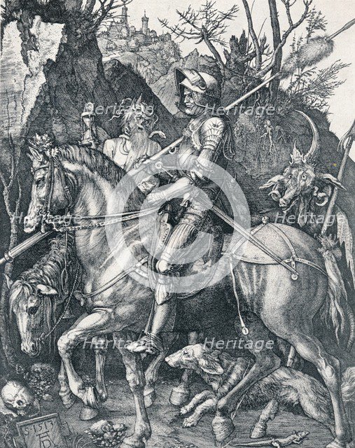 'The Knight, Death and the Devil', 1513 (1906). Artist: Albrecht Durer.