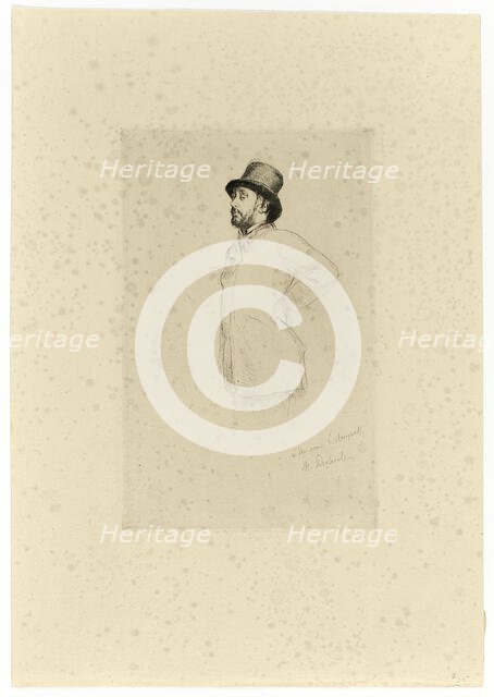 Edgar Degas, Standing, 1876. Creator: Marcellin Desboutin.